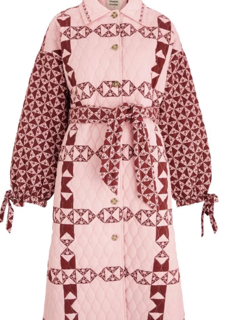 Damson madder quilted dahlia coat - Picture 10 of 11